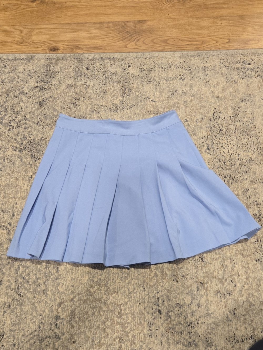 Light Blue Pleated Mini Skirt - Women's Skirt